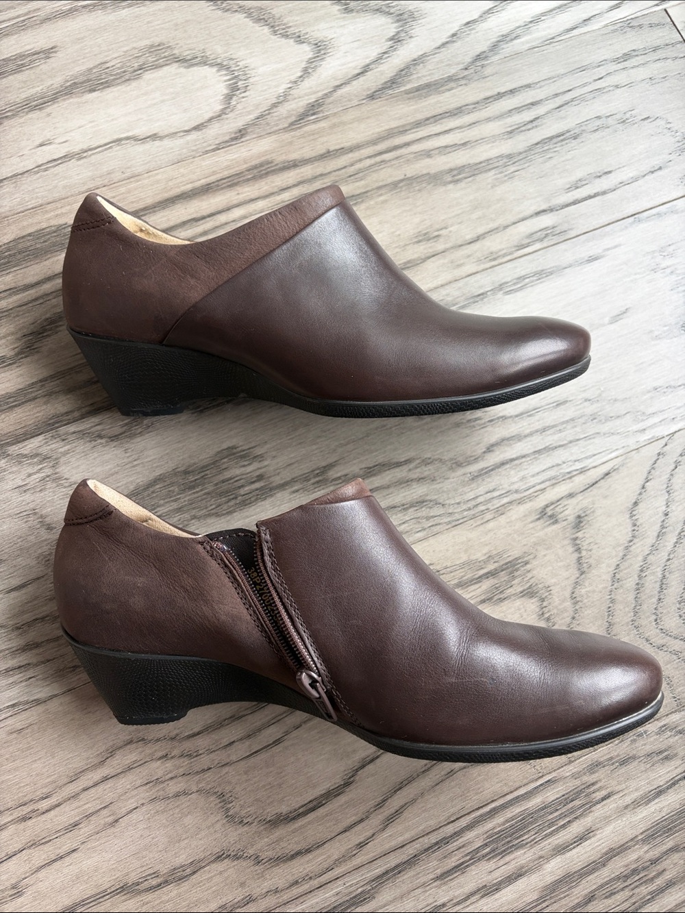 ECCO  Brown Leather Slip-On Shoes - Picture 7 of 14